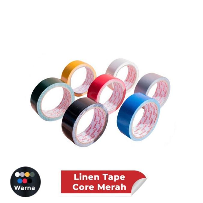 

LAKBAN LINEN TAPE BORNEO CORE MERAH 36MM X 8M