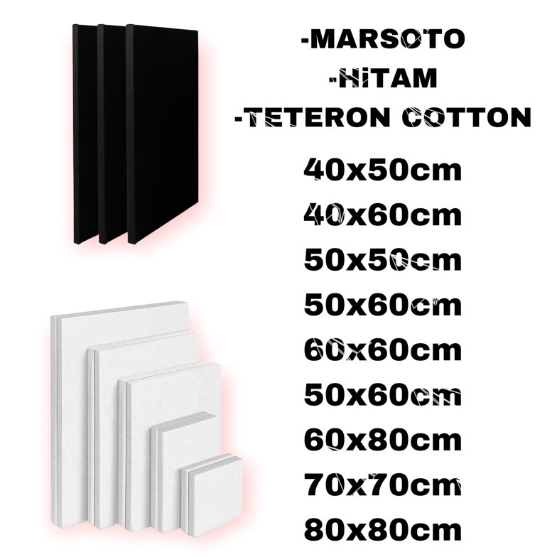 

Premium.. Kanvas Lukis Besar 40x50cm ~ 80x80cm IMB