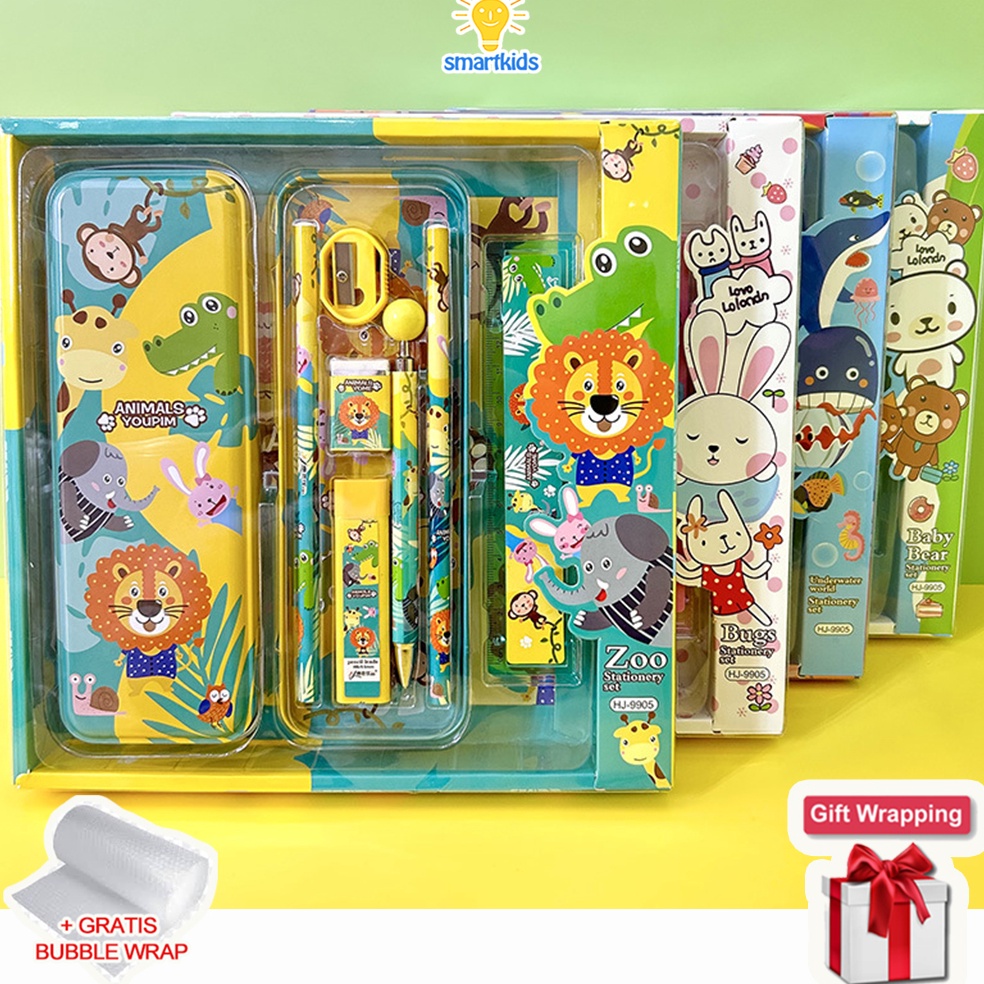 

Kualitas Premium.. Alat Tulis Set paket Komplit 7 in 1 / Stationery complete lengkap / Kotak Pensil Anak / Souvenir Hadiah kado / Sekolah karakter kartun lucu animal hewan / perlengkapan tulis / tempat pensil 70P