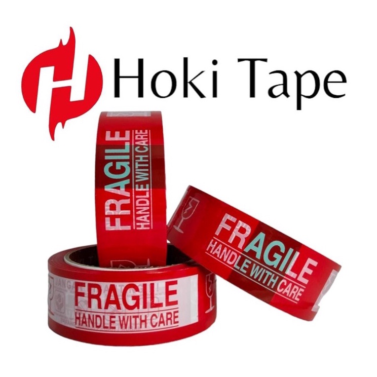 

COD✔️ LAKBAN fragile 48mm*100yard HOKI TAPE— 4 in 1___034