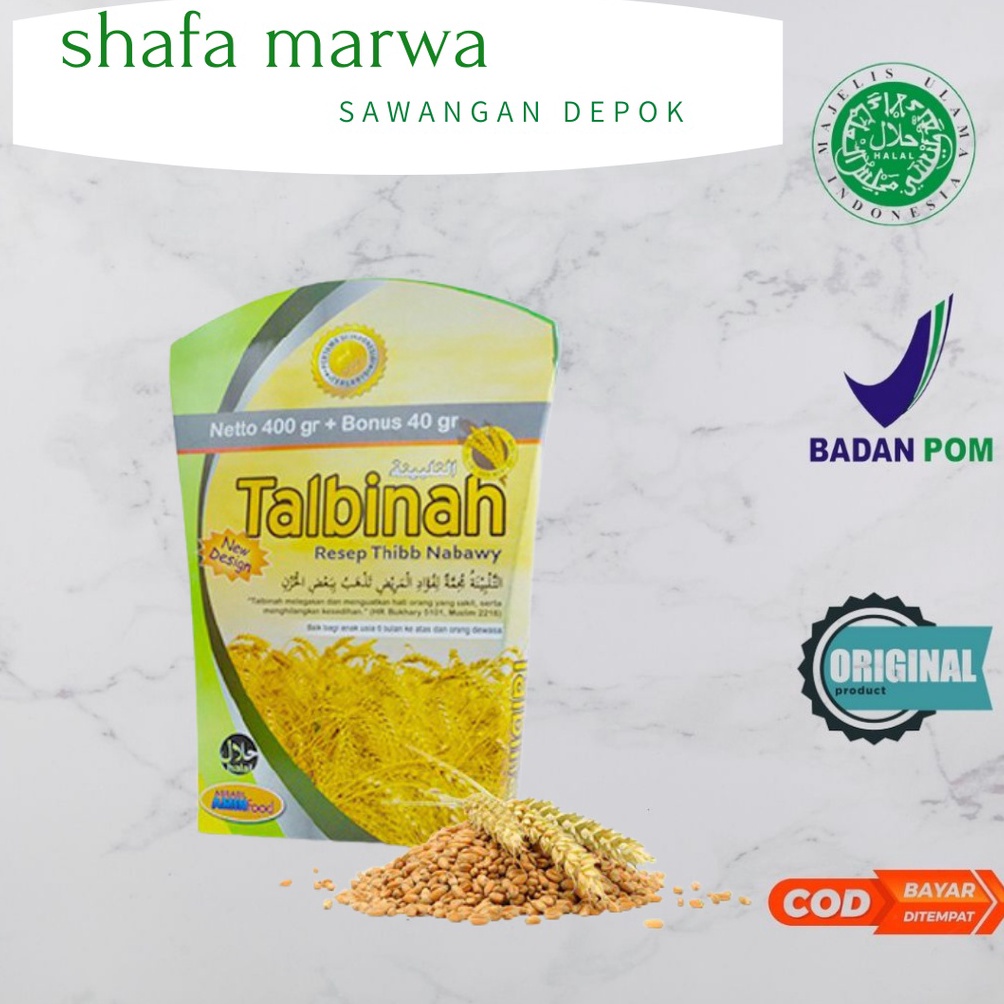 

Harga murah Tepung Gandum Talbina Talbinah 400 Gr Plus 40 gr J8N