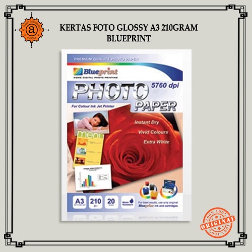 

Terlaris Kertas Foto Glossy A3 210Gram Blueprint