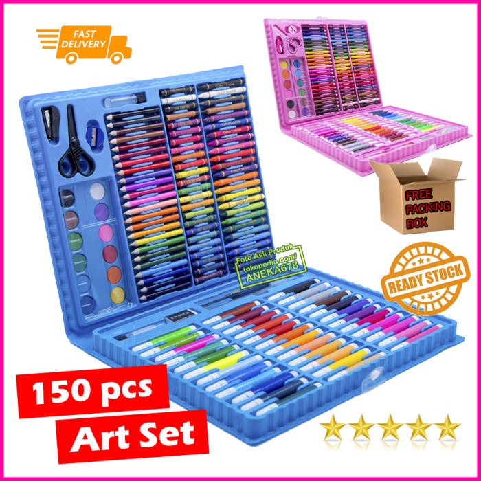 

Best Seller Crayon Art Set 150 Pcs Gambar Anak Kado Gift Unik Pesta Anak Ultah Kid