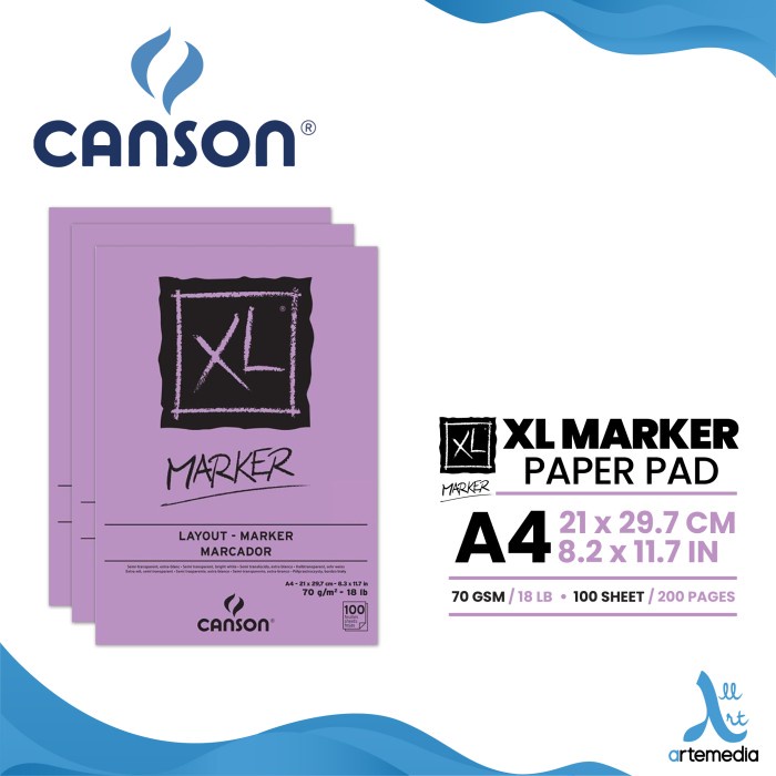 

Terlaris Canson A4 Xl Marker Paper Pad