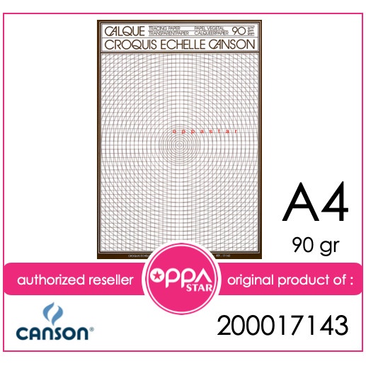 

Terlaris Canson Calque Sketching Tracing A4 50 90 Kertas Gambar Skala 200017143