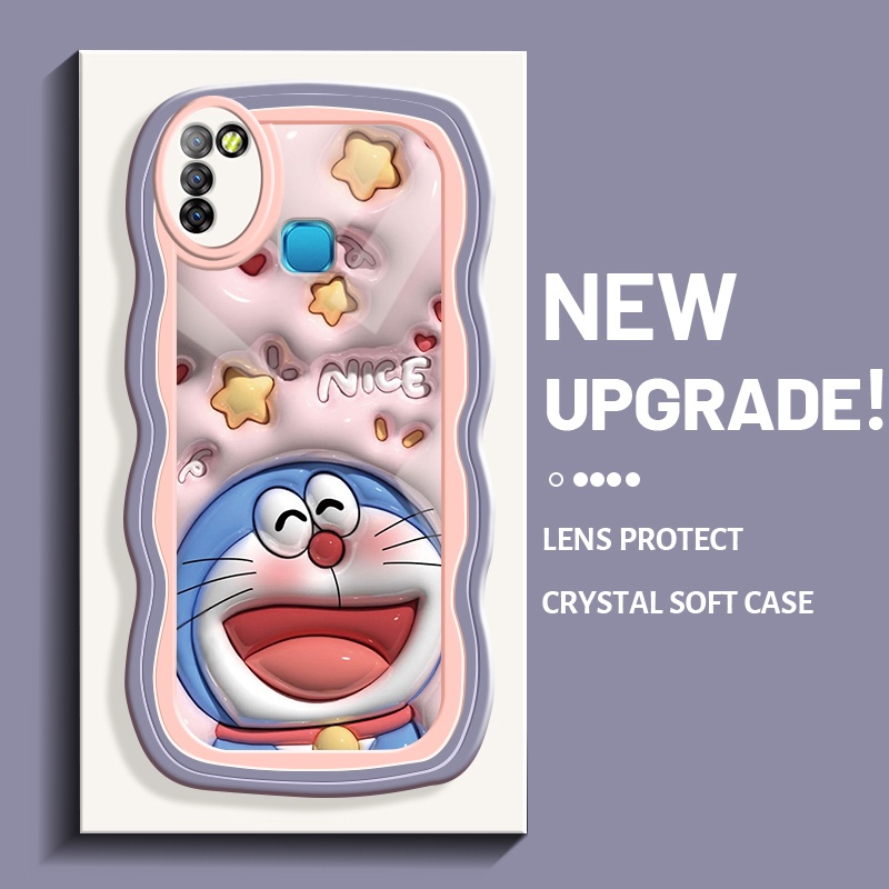 Casing Ponsel untuk Infinix Smart 5 Hot 10 Lite X657 X657C Smart 6 Plus Smart 7 Case kartun 3D Dorae