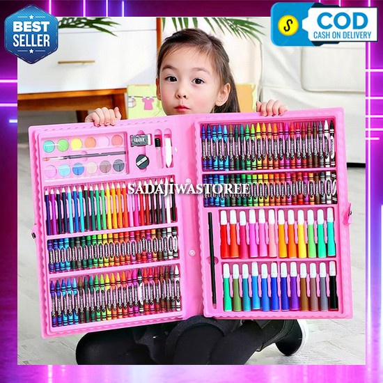 

Colouring Set Alat Mewarnai Anak Perempuan Laki Laki Perlengkapan Menggambar Tidak Beracun Pensil Warna Lengkap Crayon Set Anak Alat Melukis Non Toxic Alat Tulis Anak Tk Sd Oil Pastel Warna Cerah Drawing Stationary Krayo Codstationary Set Isi 150Pcs / 2