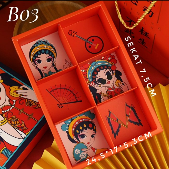 Box Imlek Kue Sekat 6 B03 Kotak Nastar/Cookies/Packaging Kotak Imlek new
