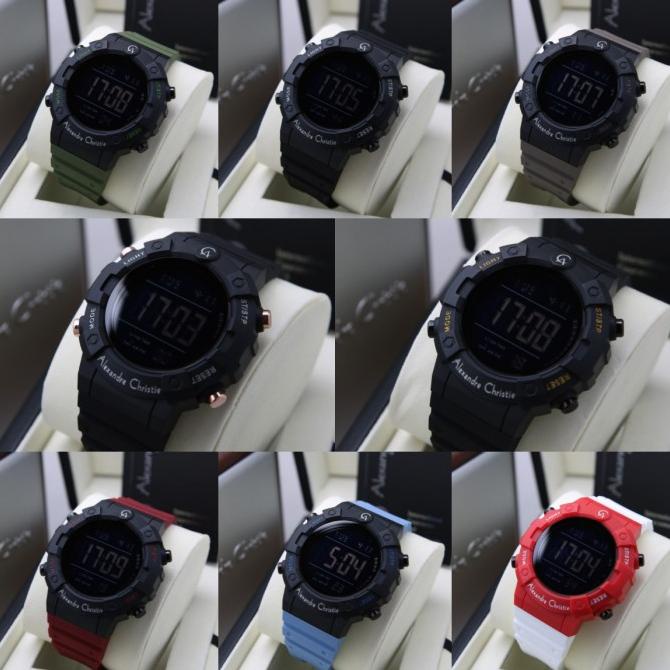 Jam Tangan Pria Alexandre Christie Ac 9388 Digital Rubber Original Flyzzy.Store