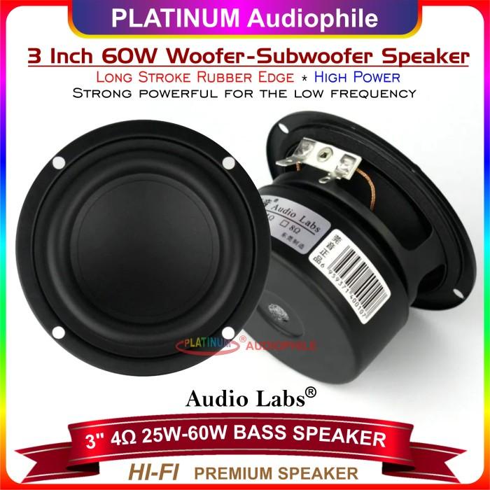 Speaker 3 Inch Subwoofer Woofer Bass 4 Ohm 3" 3 In Hifi Audio Labs