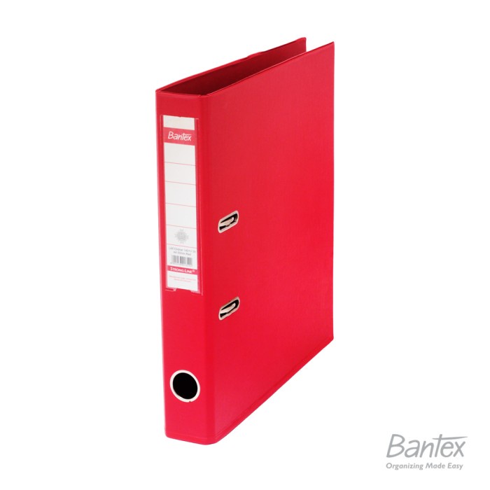 

Terlaris Bantex Ordner A4 5Cm Maroon - Red 1451V Pvc Lever Arch File