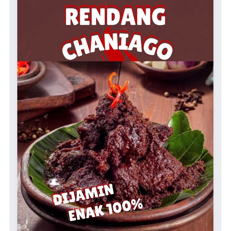 

>XC26619< Rendang Daging Sapi Asli Khas Padang 350gr isi 5 potongan besar || Rendang Chaniago || Chaniago Resto