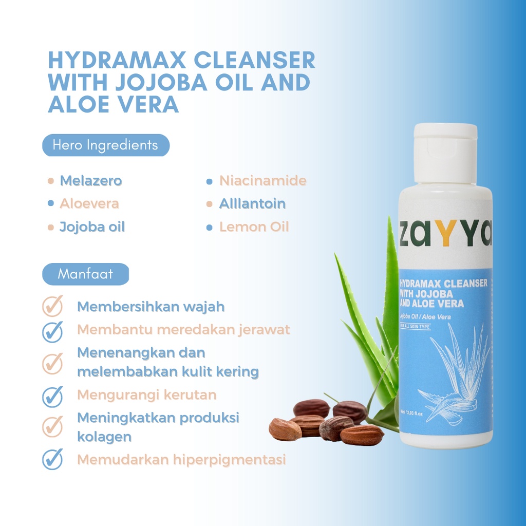 Zayya Hydramax Cleanser With Jojoba &amp; Aloe Vera | 60 ml