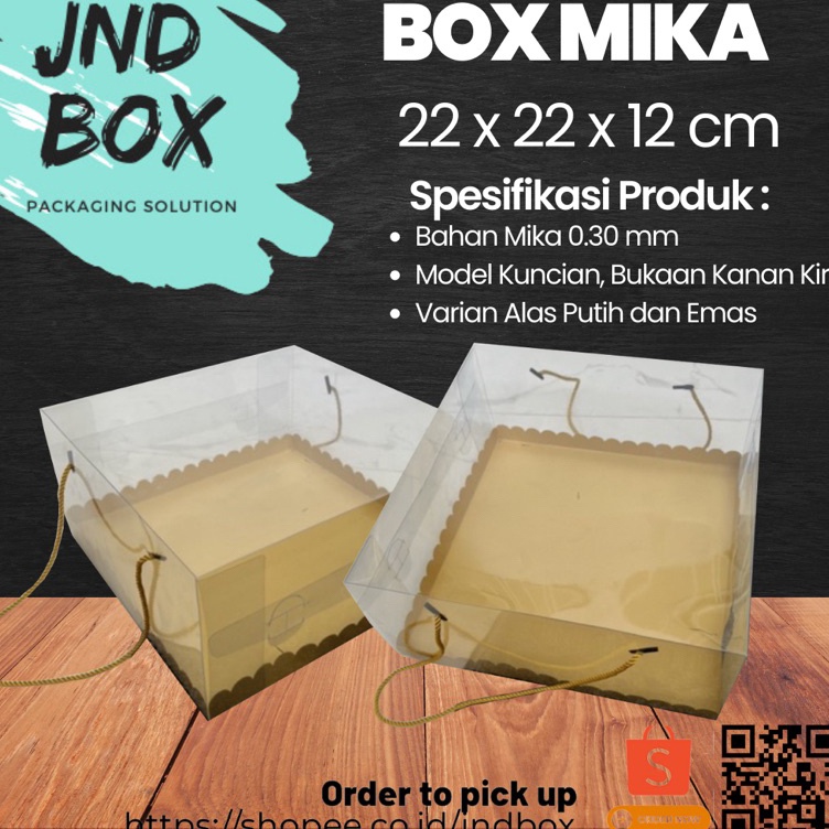 

TERMURAH Box Mika Doskue 22 x 22 x 12 cm (Min Order 2 Pcs)