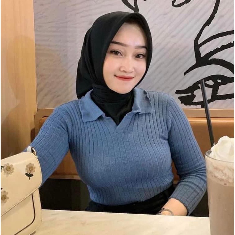 Jangan Ketinggalan order.. atasan wanita terbaru/Longsleve korea pressbody//baju atasan wanita berke