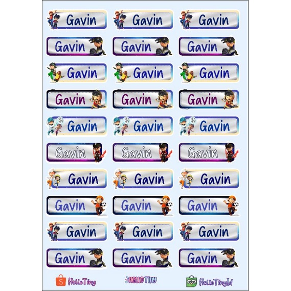 

Sticker Name Waterproof 4,5x,1,5cm