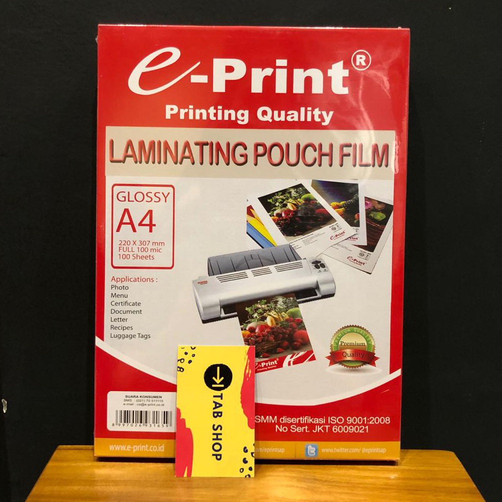 

Modern.. EPRINT LAMINATING POUCH A4 92