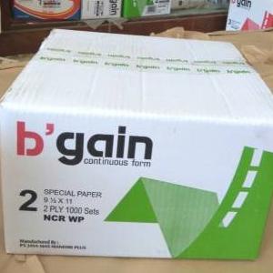 

CONTINUOUS FORM 9,5X11 BGAIN 2 PLY 1000 SETS