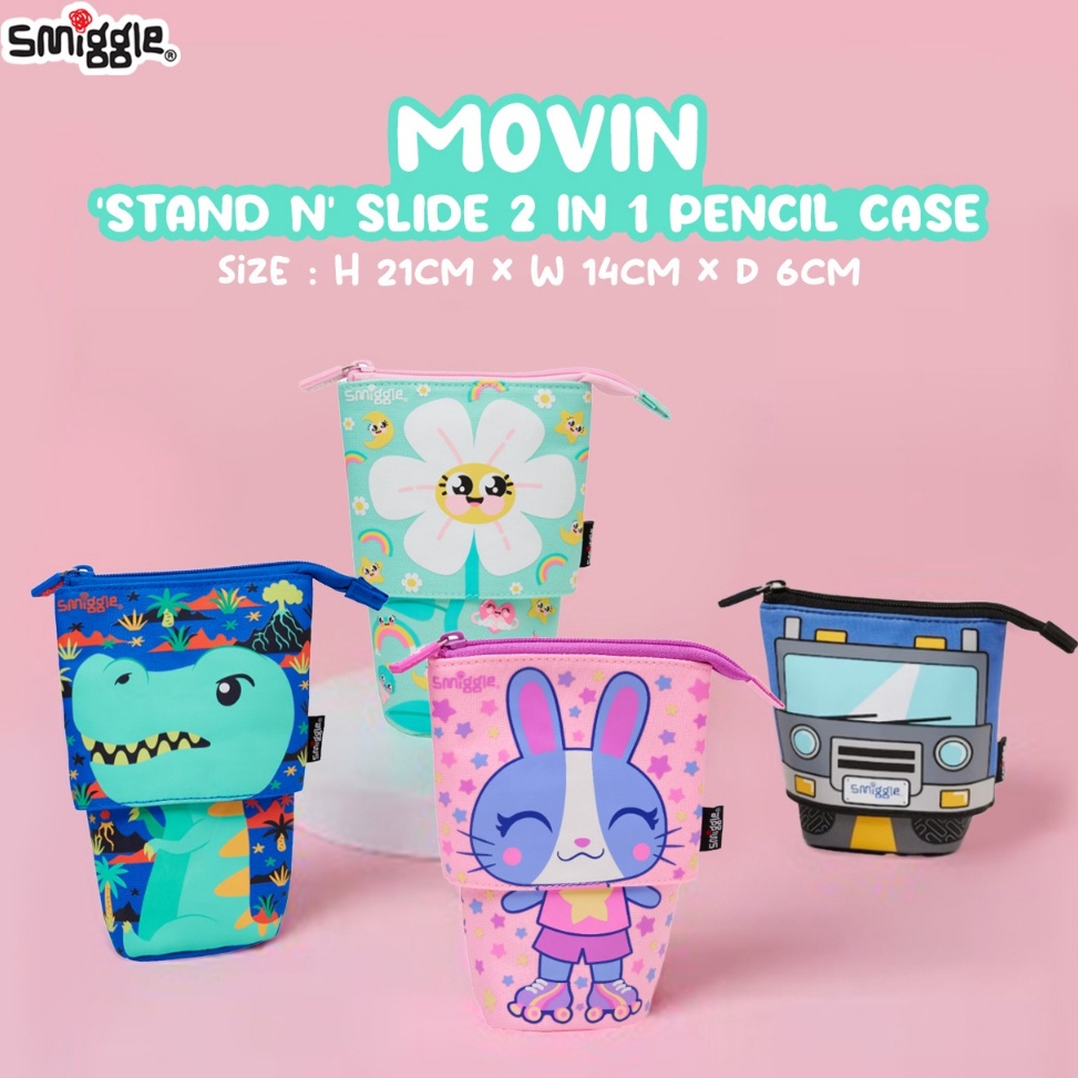 

Baru.. SMIGGLE Movin' Stand N' Slide 2 In 1 Pencil Case R8A