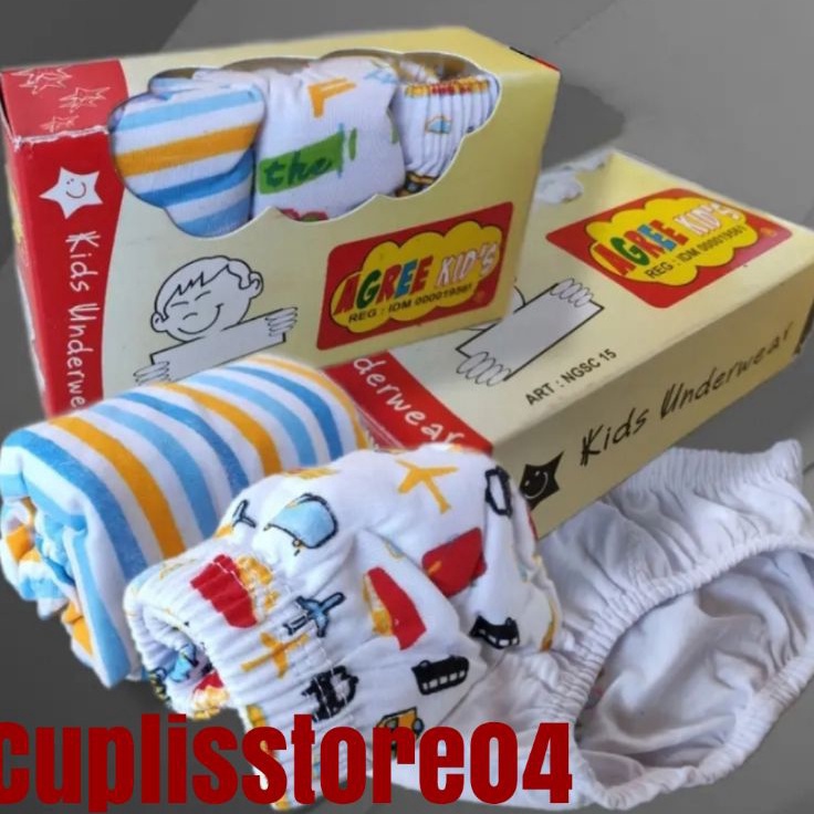 Model Terkini✶➺ PEE7V 1PAK CELANA DALAM AGREE KIDS NGS C15 (isi 3motif)//CELANA DALAM ANAK LAKI-LAKI