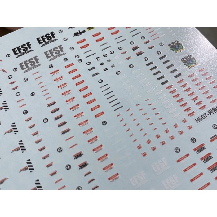 FLASH SALE HG ATLAS GUNDAM/GUNDAM GROUND TYPE S WATER DECAL FLAMING SNOW DECAL TERLARIS