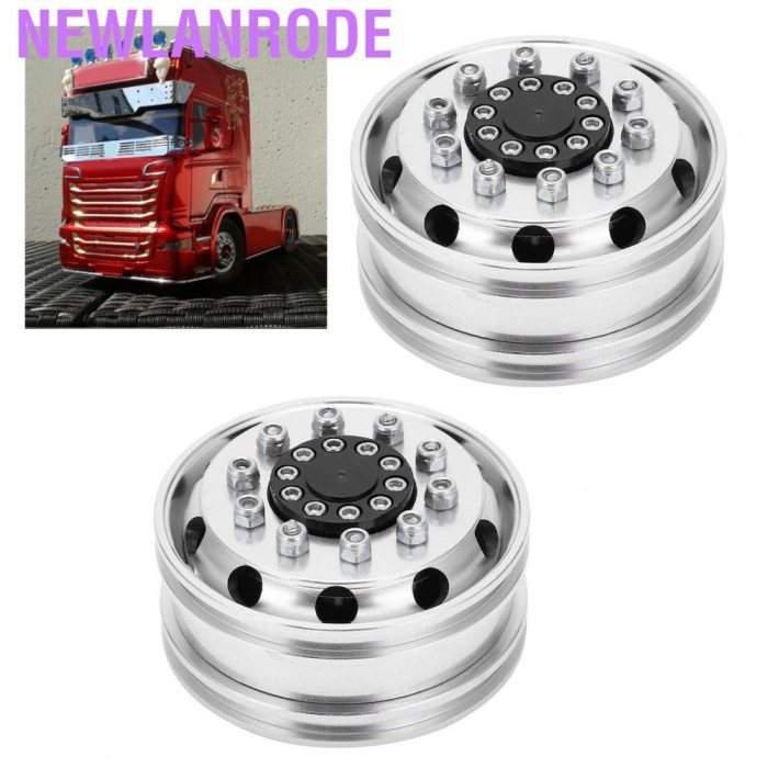 MUST HAVE NEWLANRODE ALUMINUM ALLOY WHEEL RIM HUB FOR TAMIYA 1/14 TRACTOR TRUCK TERBARU