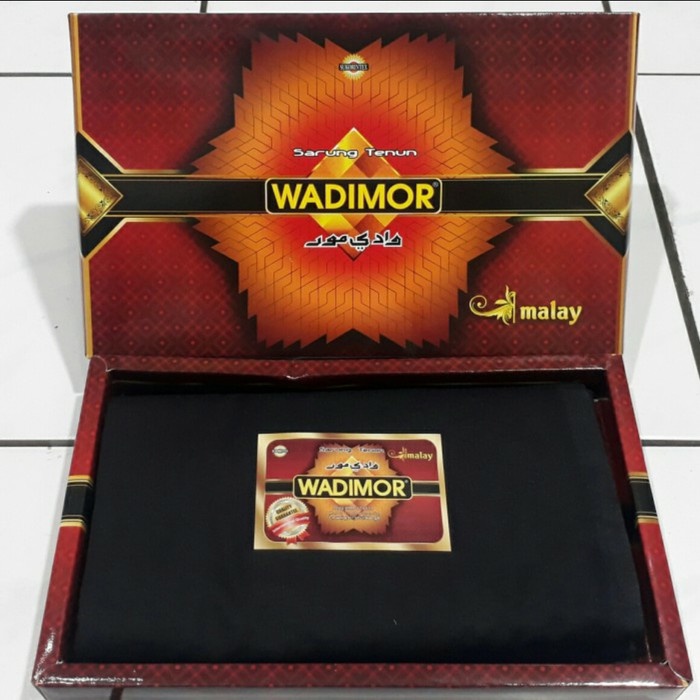 Terlaris Sarung Wadimor Hitam Polos /Sarung Pria Hitam Polos