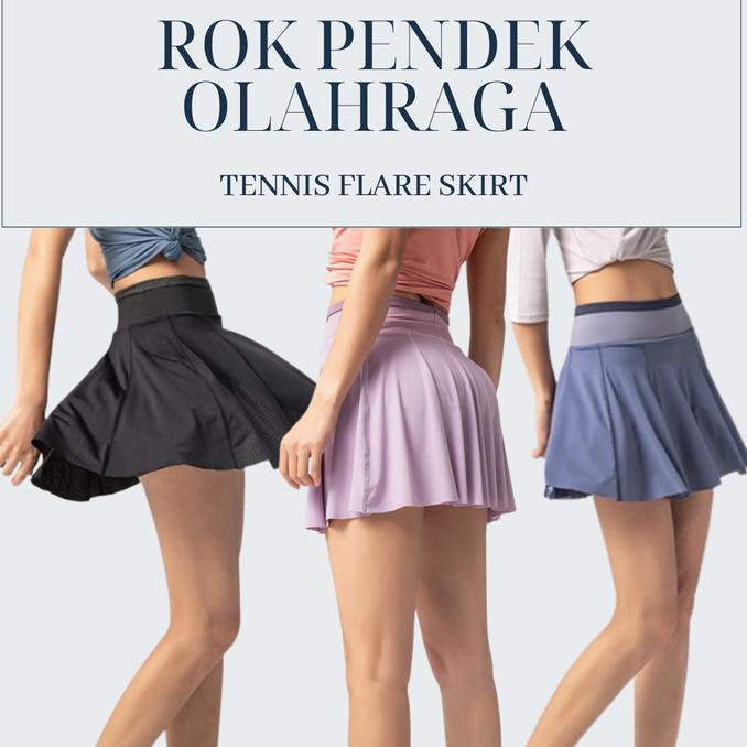 K3375 Tennis Flare Skirt Sport/Rok Pendek Olahraga/Rok Mini Yoga Gym