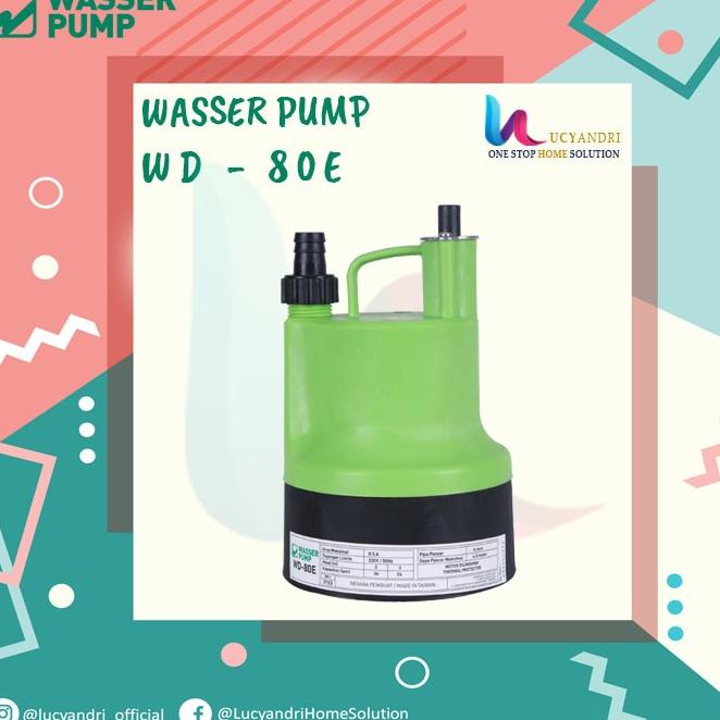 Wasser Submersible Pump Wd 80E Pompa Celup Kolam Pompa Air Original