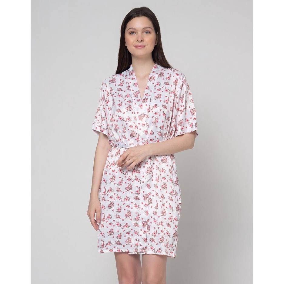 Cynthia Satin Set 2 in 1 Full Printed Kimono Wanita 109899944