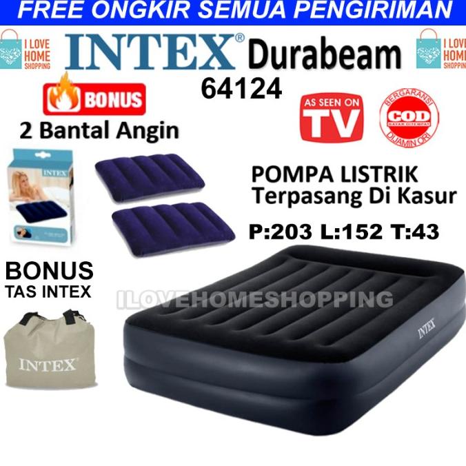 INTEX KASUR ANGIN - KASUR INTEX DURABEAM REST RAISED AIRBED ORIGINAL