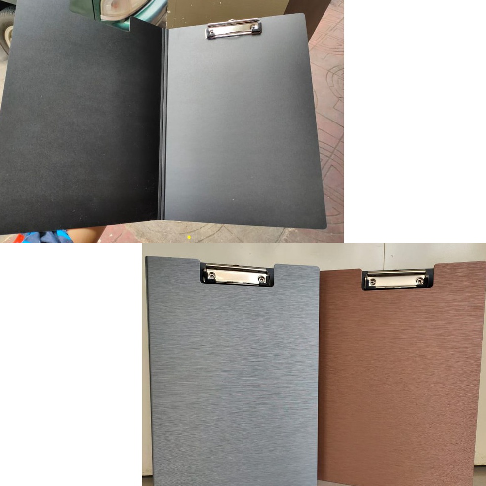 

Diskon papan dada tutup metalic clipboard folder 457 bazic folio 52