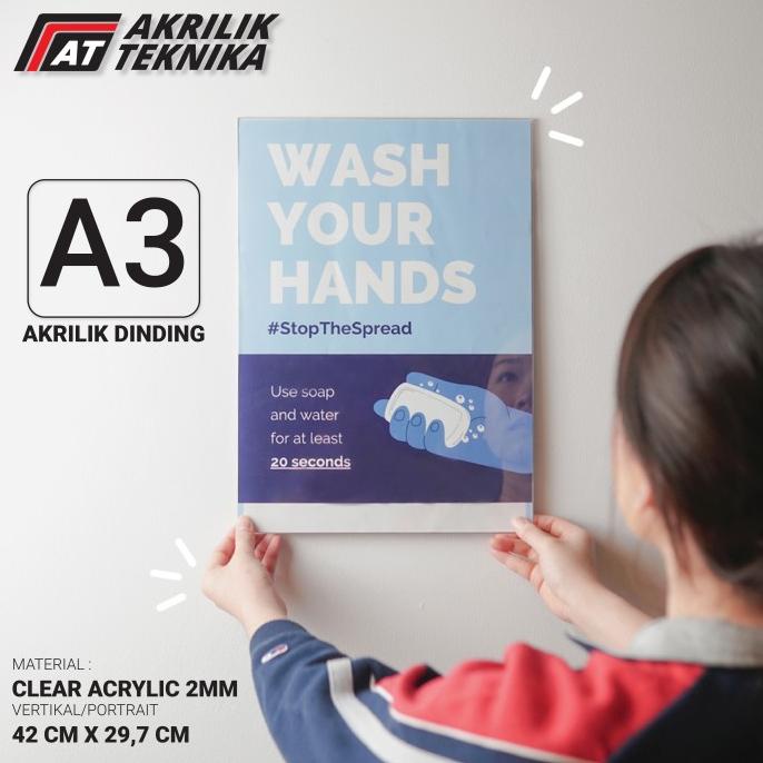 

Tempat Brosur Akrilik / Akrilik Tempel / Sign Holder Akrilik A3