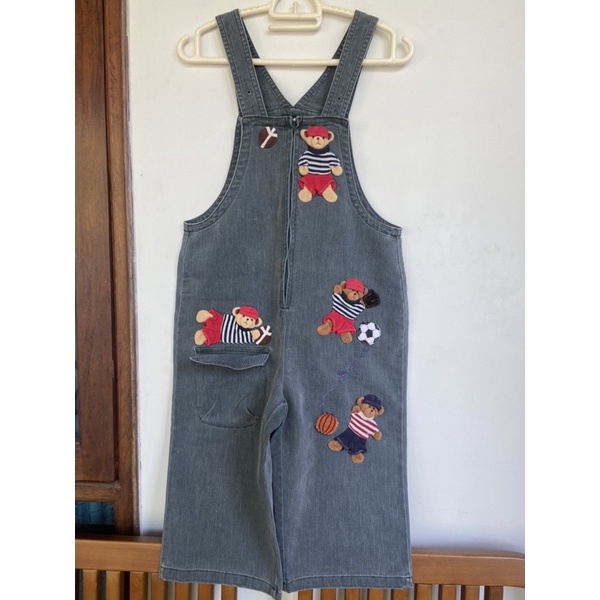 Jumpsuit bear anak | Baju monyet jeans boneka beruang
