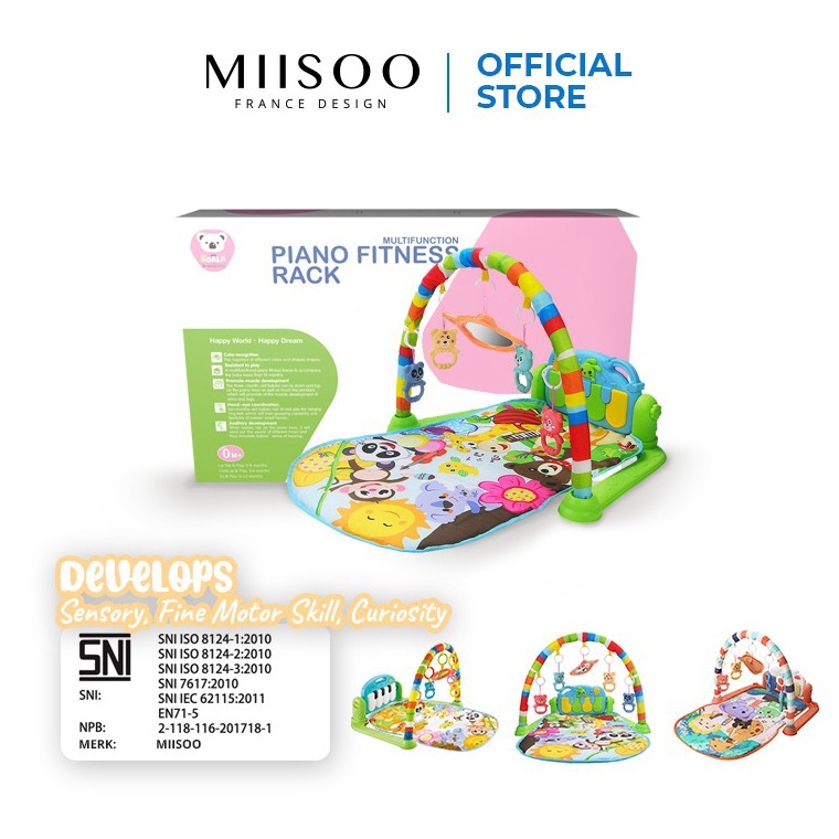 REKOMENDASI!. MIISOO PEDAL PIANO FITNESS RACK Baby Musical Playgym Bayi Kerincingan Baby Gym babygym