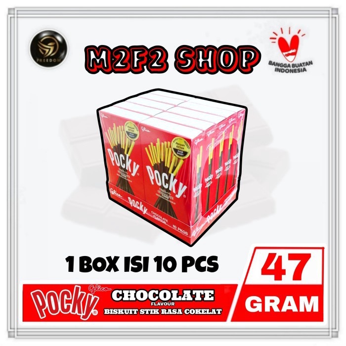

Poy Glico Biskuit Cokelat Stik Chocolate Flavour - 47 Gr (1 Box)