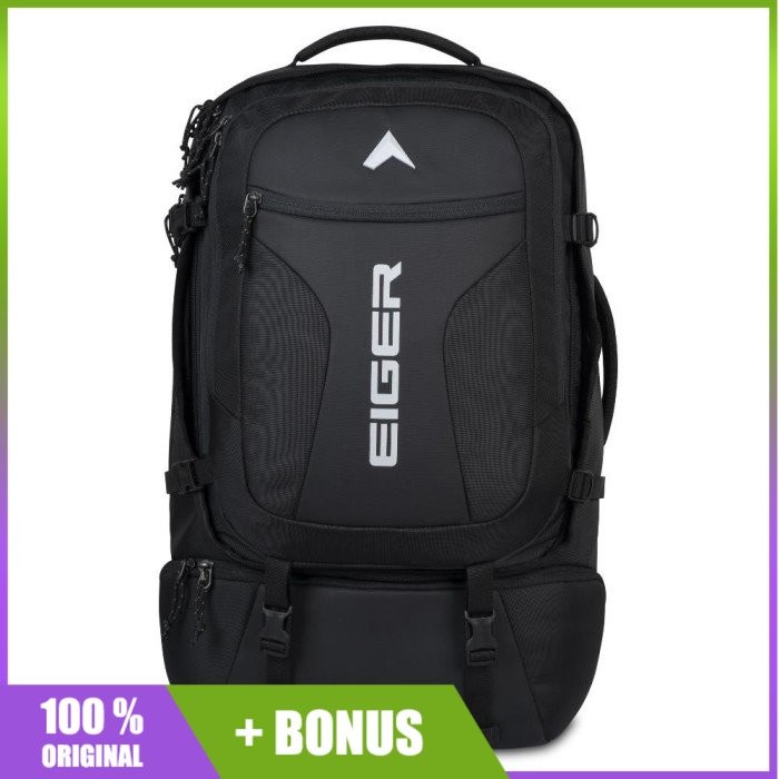 Terlaris Tas Eiger Trav Pac Vary 40 1.0 L. Backpack Bag Hitam 91000 6065 Ori