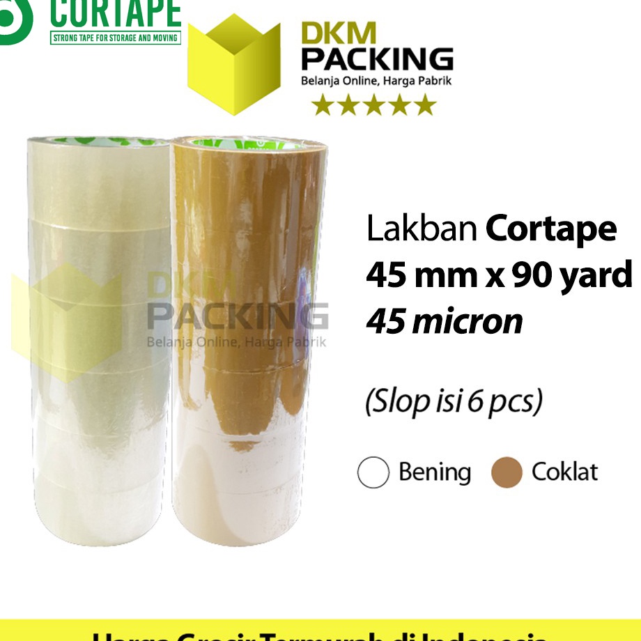 

Termurah Lakban 45mm x 90yard CORTAPE Plakban Isolasi PREMIUM TERMURAH /SELOP