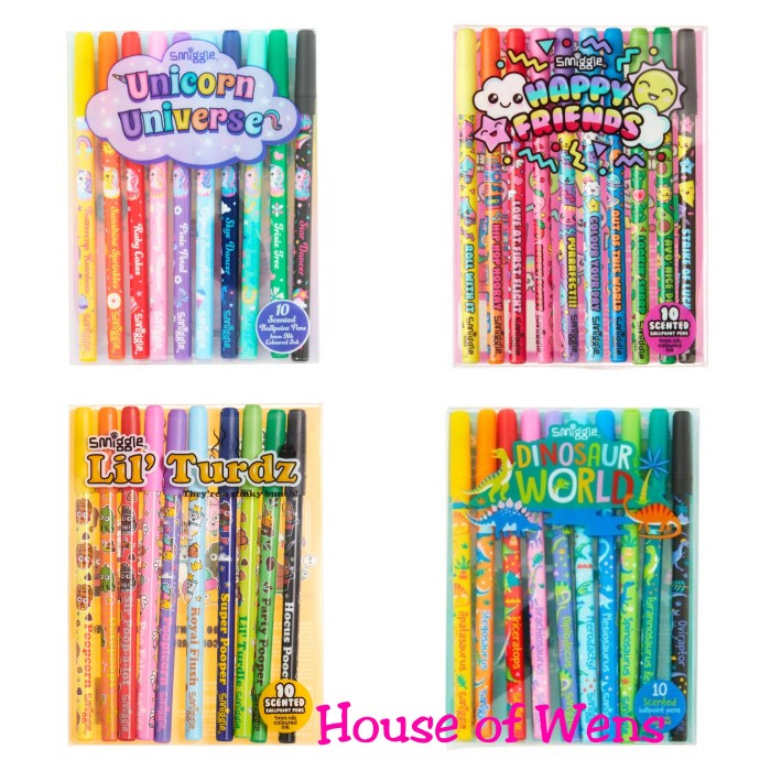 

Best Seller Smiggle Pen Pack 10 Scented Ballpoint Original - Pulpen Smiggle