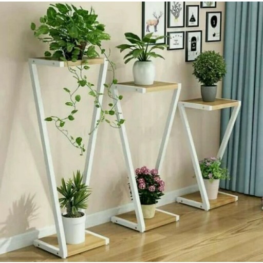 FLASH SALE RAK HIAS RUANG TAMU UNIK 3 PCS RAK POT BUNGA RAK PAJANGAN RAK DISPLAY TERMURAH