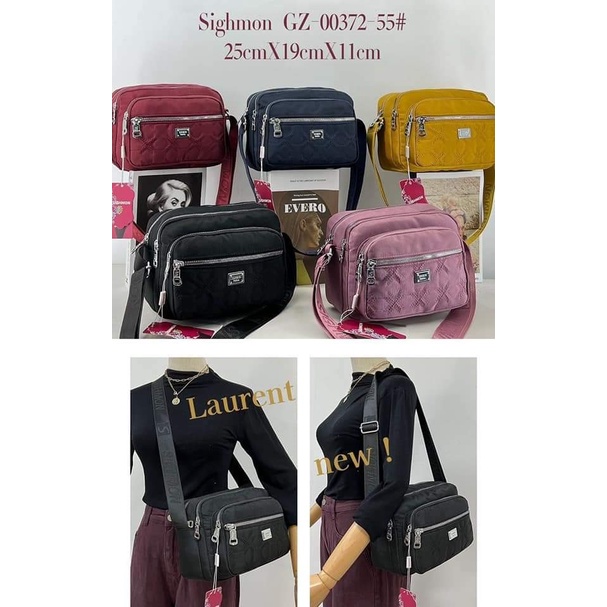 Tas Selempang Sighmon 00372 Bahan Kanvas. Tas Selempang Wanita Import