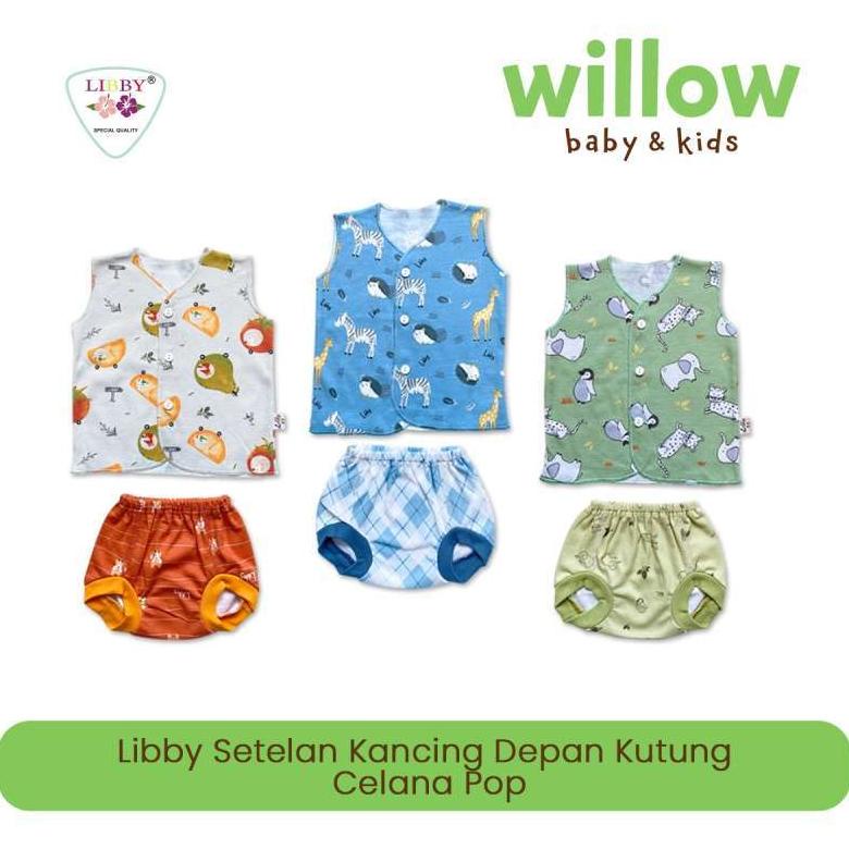 Setelan Baju Bayi - Libby Setelan Kancing Depan Kutung Celana Pop Terrace Story Series