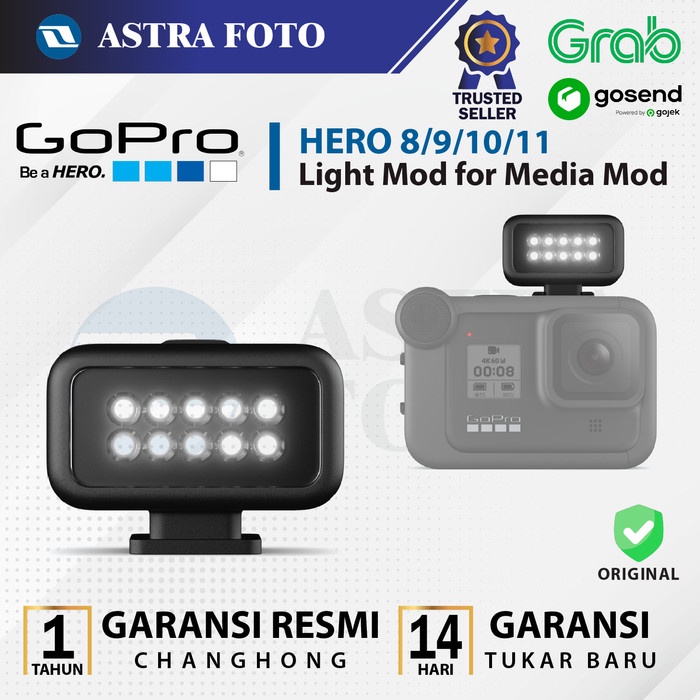 Quality Best Gopro Light Mod For Media Mod Hero 8 Hero 9 & Hero 10 & Hero 11 Black