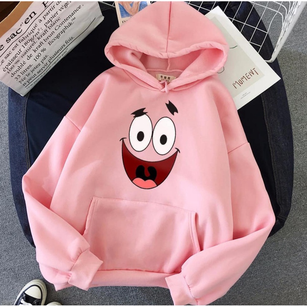 Model Terkini.. Nickelodeon Spongebob Patrick Hoodie sweter wanita cewek 81