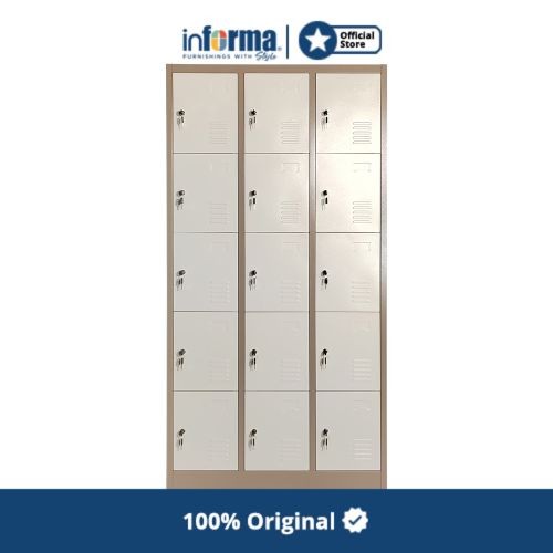 Best Seller Informa - Informa Kiev Loker 15 Pintu - Cokelat Muda