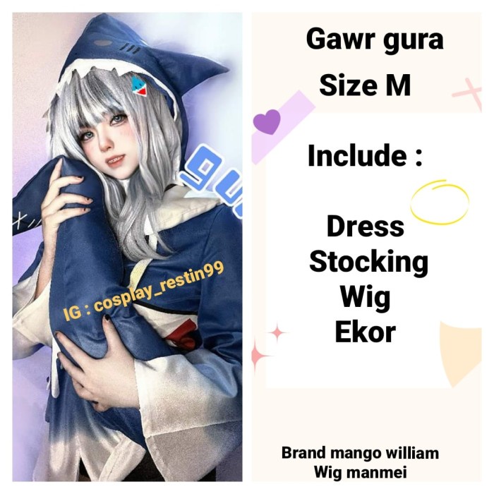 Promo Kostum Cosplay Costum Anime Gawr Gura