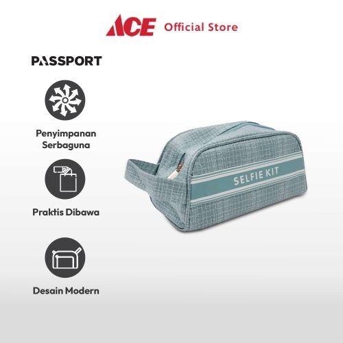 Terlaris Ace - Passport Peony Tas Kosmetik - Hijau