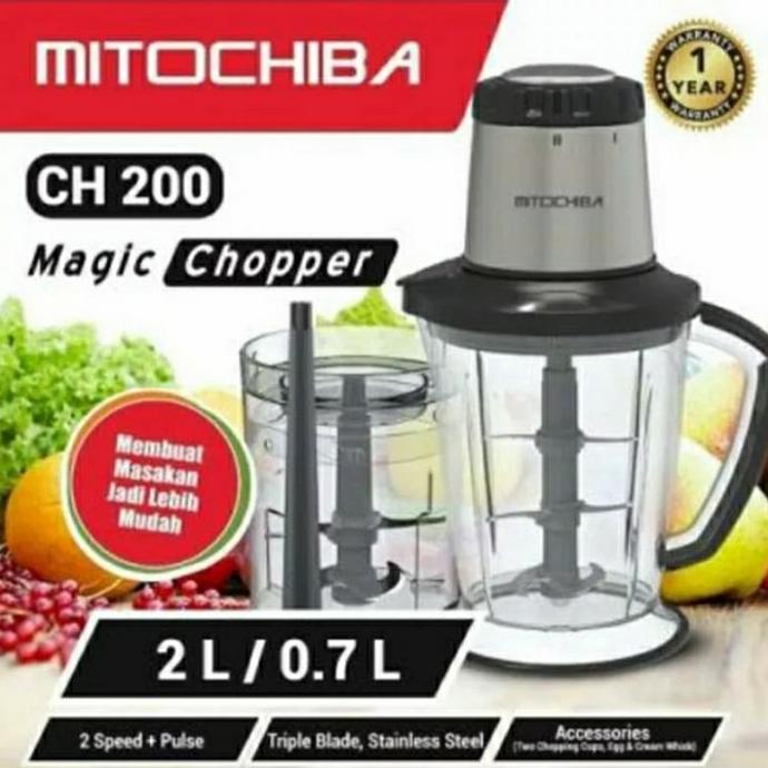 MITOCHIBA FOOD CHOPPER BLENDER CH 200 CH200 2L ORIGINAL