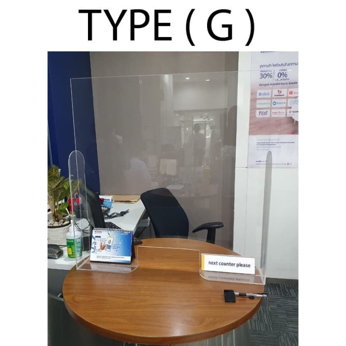 

Terlaris Akrilik Pembatas Kantor/Teller Bank Customer Service