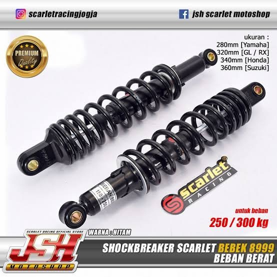 BEST QUALITY" shock breaker belakang all bebek beban berat scarlet 280 320 340 360mm